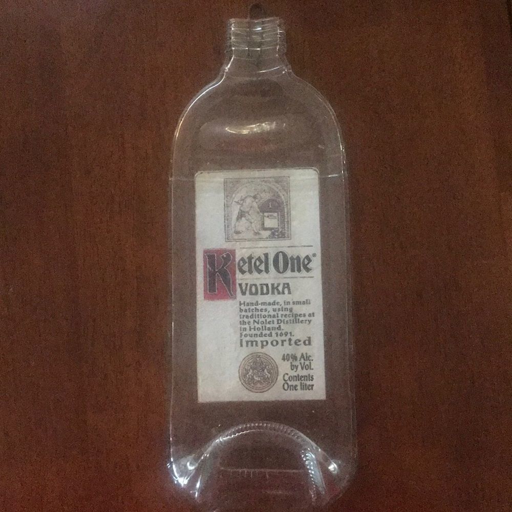Ketel One pressed bottle decor